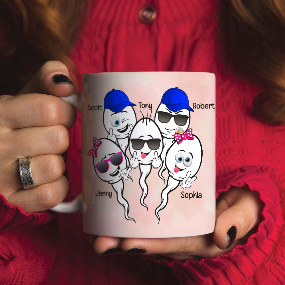Thank You For Not Swallowing Us Personalized Funny Sperm Coffee Mug Gift For Mom