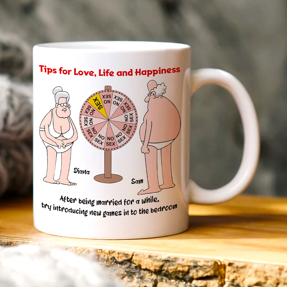 Tips For Love Personalized Mug, Couple Gift