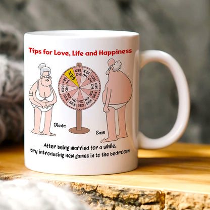 Tips For Love Personalized Mug, Couple Gift