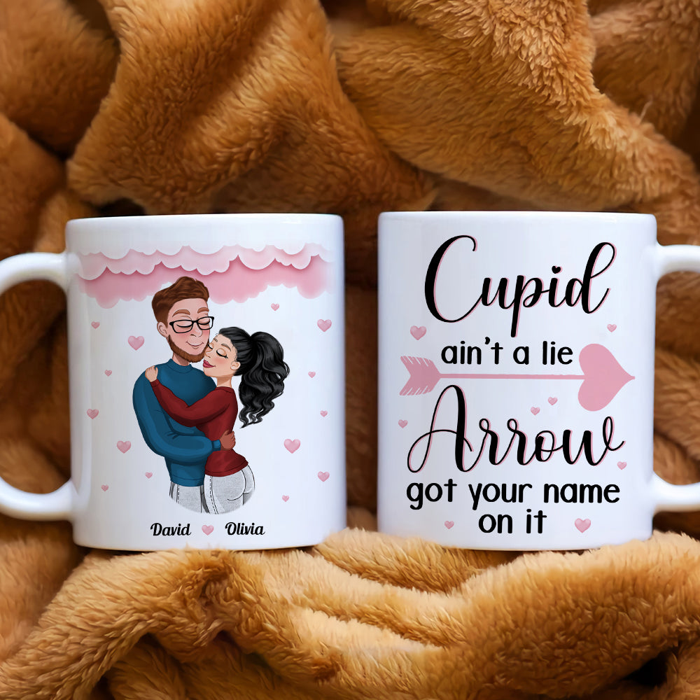 Cupid Ain't A Lie, Personalized Mug, Romantic Couple Gifts