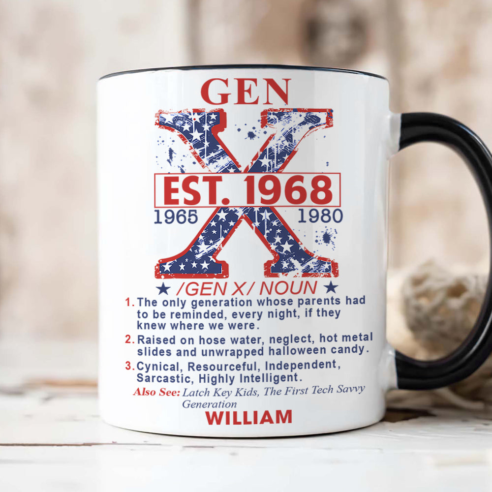 Personalized Gifts For Gen X Accent Mug Black 02XQQN301124