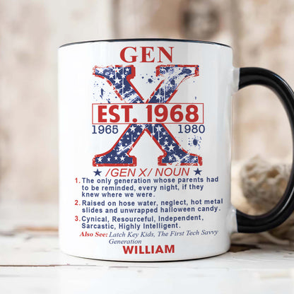Personalized Gifts For Gen X Accent Mug Black 02XQQN301124