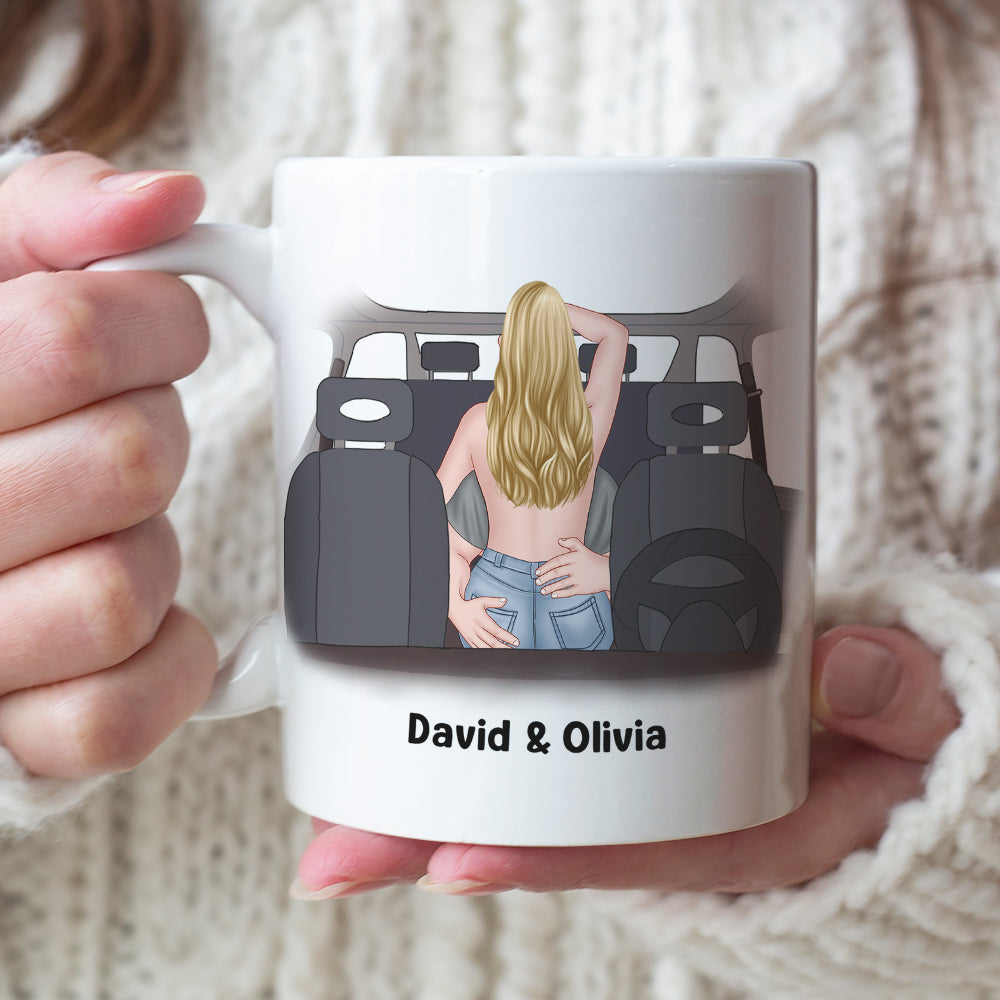 My Back Seat Is Always Ready To Take Your Heat Personalized Couple Mug, Gift For Couple
