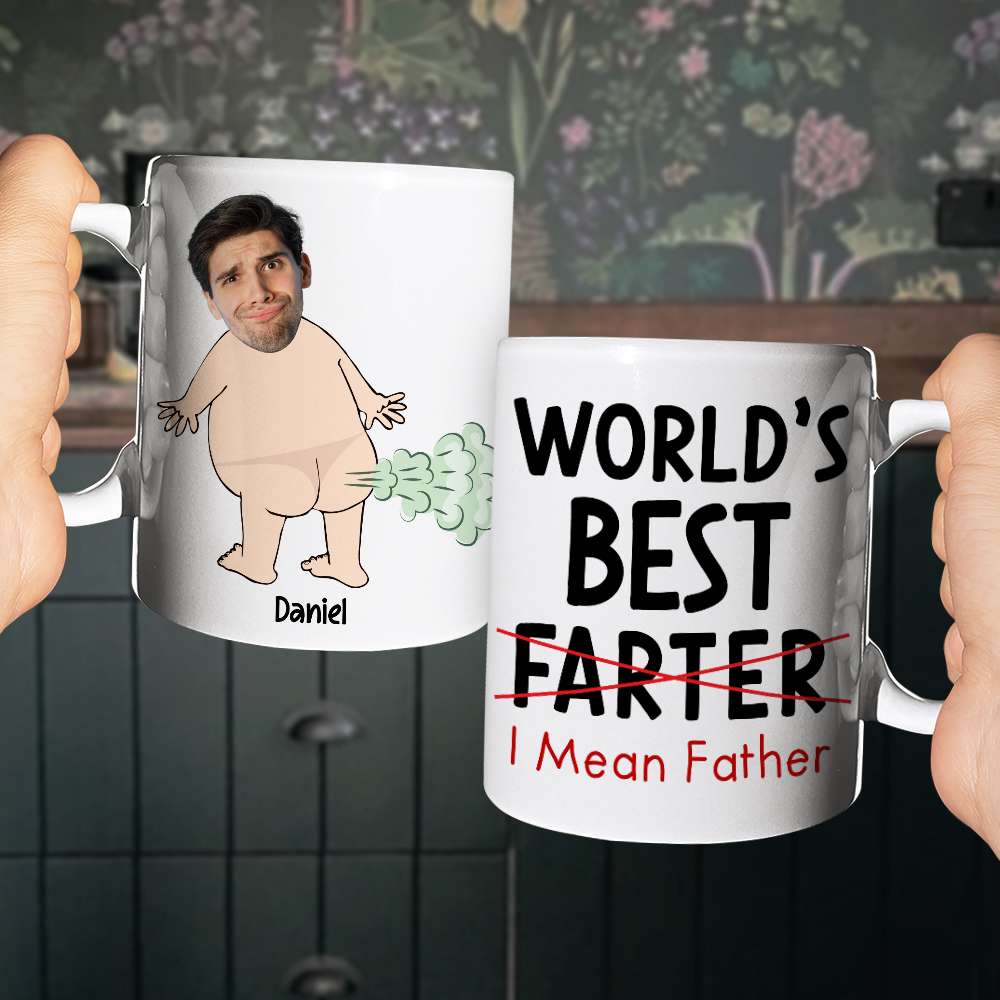 Best Dad, I Mean Father, Personalized Mug, Unique Gifts For Dad, Funny Gifts For Birthday, Custom Image Upload Coffee Mug