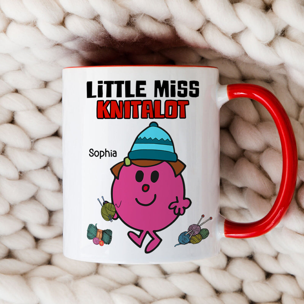 Personalized Gifts For Knitting Lovers Coffee Mug 03hutn250724pa Cute Little Girl Knitting