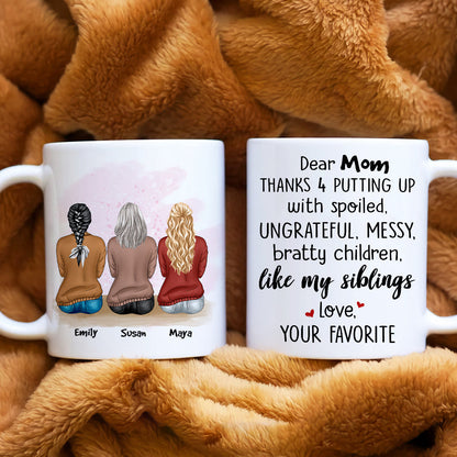 Thanks Mom, Gift For Mommy White Mug
