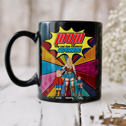 Personalized Gifts For Mom Black Coffee Mug You Are My Favorite Mom 01OHLU260225PA