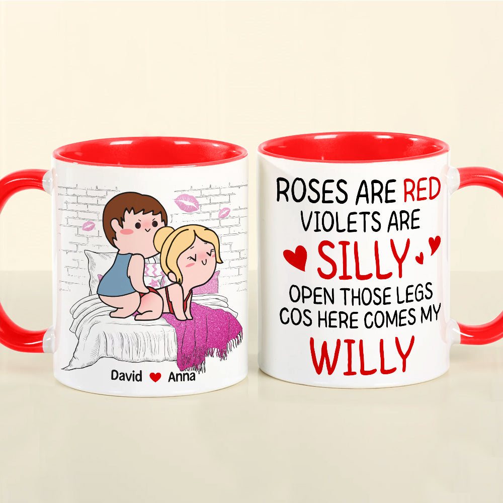 Personalized Gifts For Girlfriend Coffee Mug Here Comes My Willy