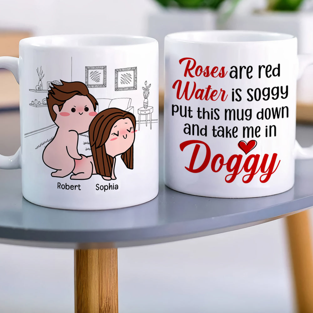 Put This Mug Down And Take Me In Doggy-Gift For Couple-Personalized Coffee Mug-Funny Couple