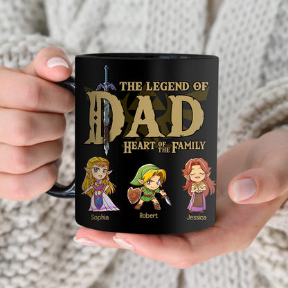 Heart Of The Family 03NAQN060623 Personalized Family Coffee Black Mug