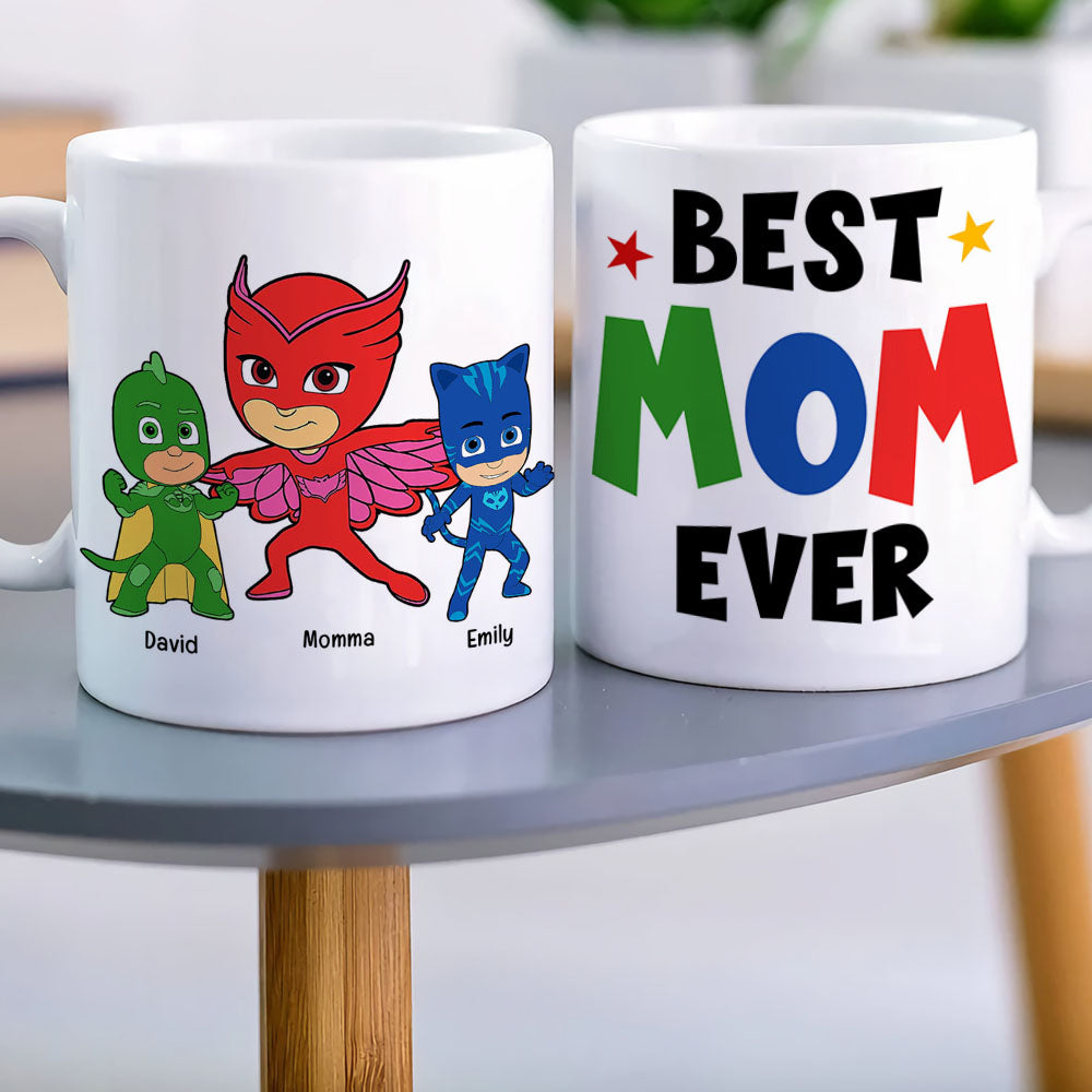 Mom and Kids Personalized Coffee Mug Mother's Day Gift DR-WHM-01QHQN300323