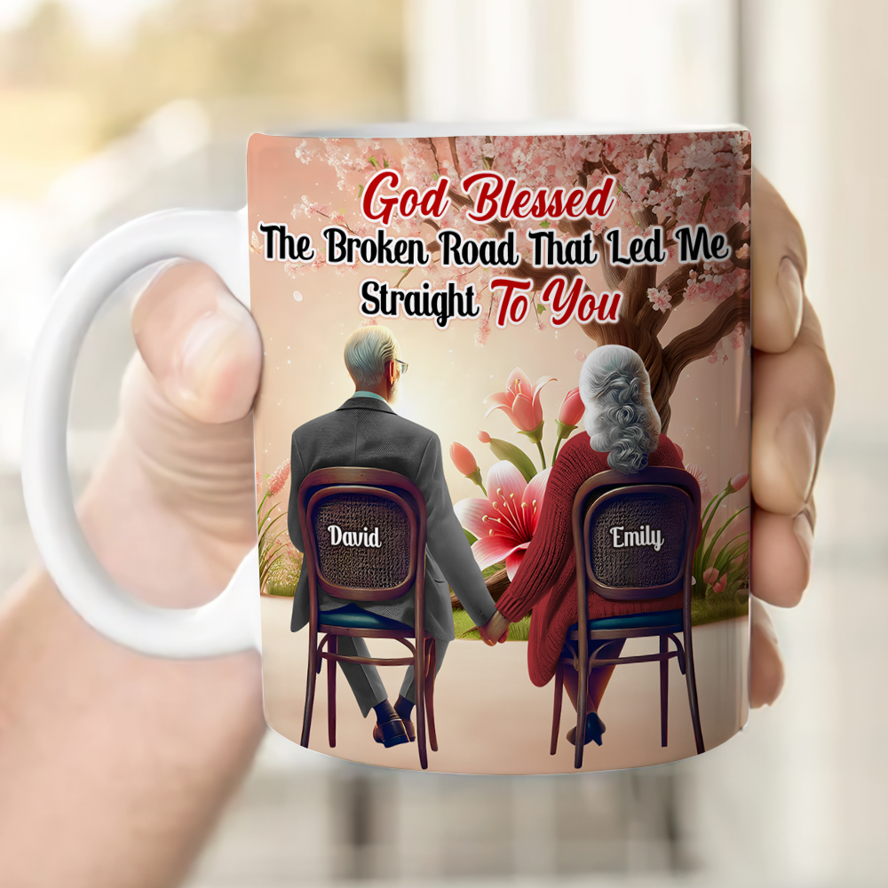Personalized Gifts For Couple Coffee Mug God Blessed The Broken Road 03ohpu161224