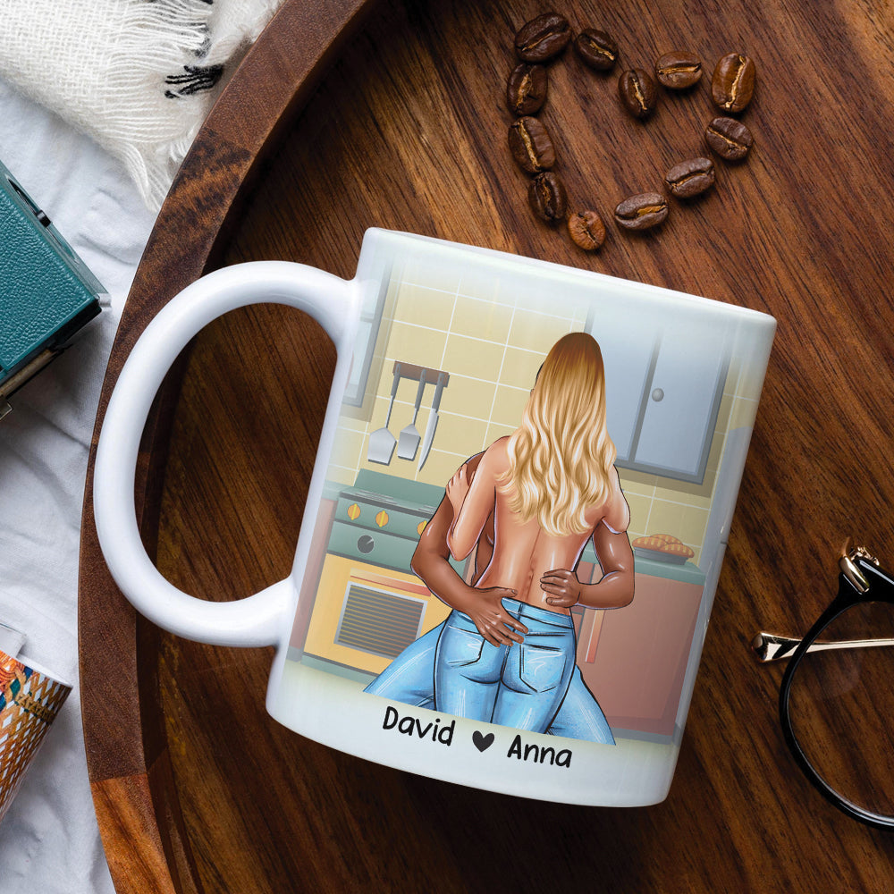 I Love You Cos You Turn Me On Personalized Naughty Couple Mug, Gift For Couple