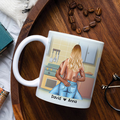 I Love You Cos You Turn Me On Personalized Naughty Couple Mug, Gift For Couple