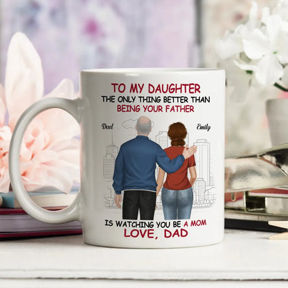 To My Daughter Father or Mother & Daughter Back View Mug, Keychain, Canvas & More, A Heartfelt Gift from Dad or Mom for Mother's Day or Birthday