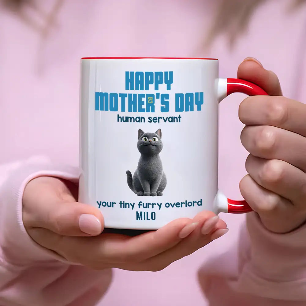 Customizable Cat Mom Mug 'Happy Mother's Day' Ceramic Mug with Pet Names