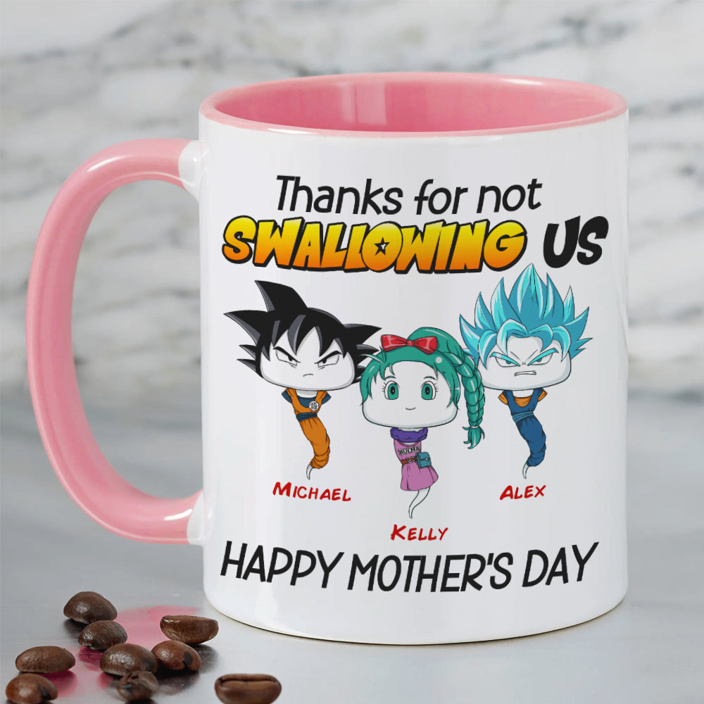 Personalized Gifts For Mom Coffee Mug Thanks For Not Swallowing Us 06NAHN180324HA