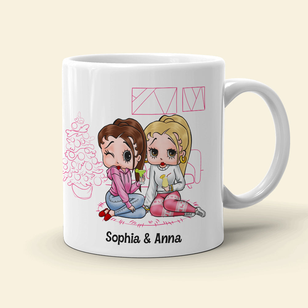 Being Your [Custom Quote] Seems Like Gift Enough, Gift For Friends, Sister, Personalized Mug, Cartoon Girl Mug, Christmas Gift 06NATN231123HH