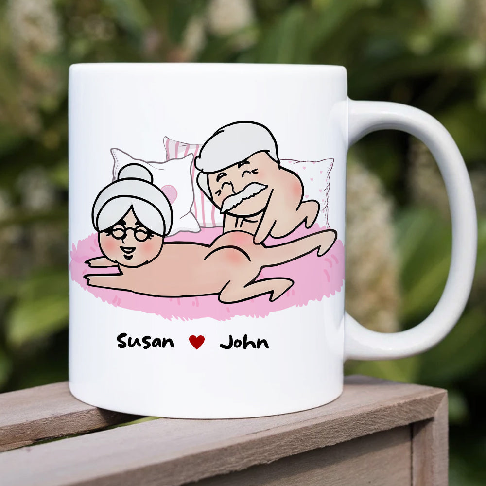I Love You Then I Love You Still I Love To Touch Your Butt Personalized Funny Couple Mug, Gift For Couple