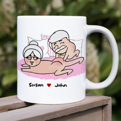 I Love You Then I Love You Still I Love To Touch Your Butt Personalized Funny Couple Mug, Gift For Couple