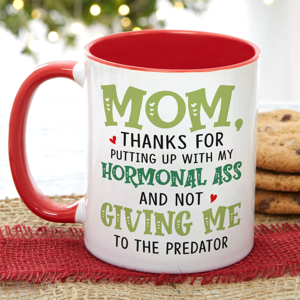 Otter Mother's Love Grows By Giving, Personalized Mom White Mug, Accent, Wine Tumbler Gift For Mom