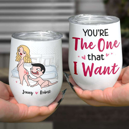 You're The One That I Want, Gift For Couple, Personalized Tumbler, Naughty Couple Tumbler, Couple Gift