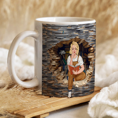 Personalized Gifts For Book Lovers Coffee Mug Reading Girl