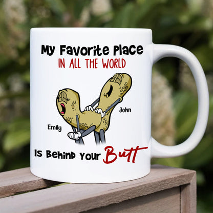 My Favorite Place In A The World, Gift For Couple, Personalized Mug, Naughty Nut Couple Mug, Couple Gift