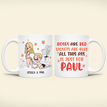 Personalized Gifts For Couple Coffee Mug All This Ass Is Just For You