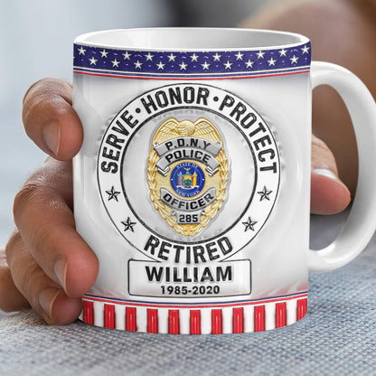 Custom Rank Badge Gifts For Police Mug 04qhqn020824