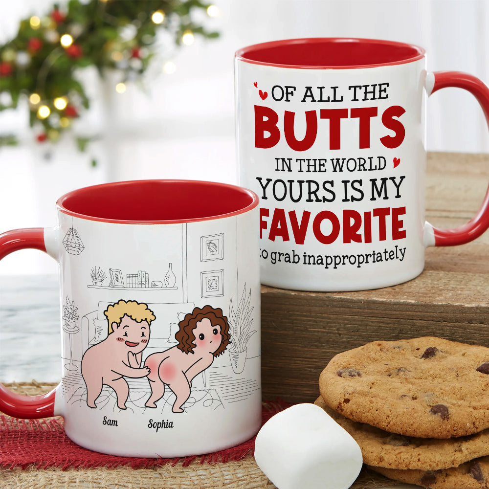 Of All The Butts Yours Is My Favorite-Personalized Coffee Mug- Gift For Couple- Funny Couple Coffee Mug
