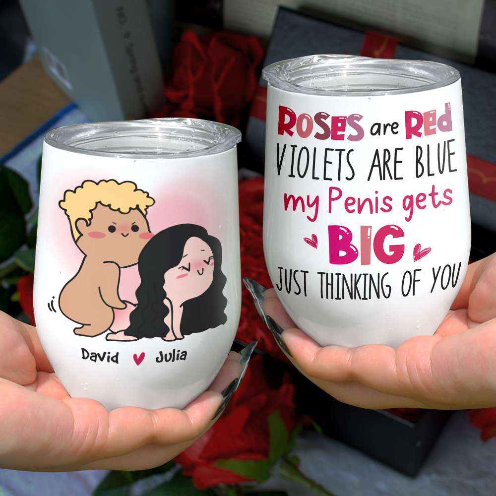 Roses Are Red, Violets Are Blue, Gift For Couple, Personalized Tumbler, Naughty Couple Tumbler, Couple Gift