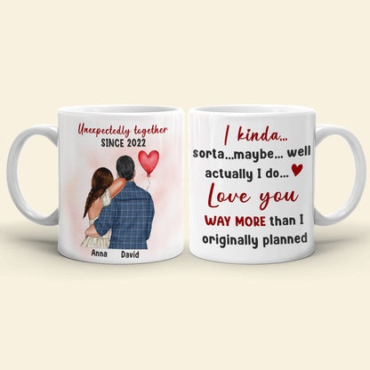 Love You Way More Than I Originally Planned Personalized Couple Mug, Gift For Couple