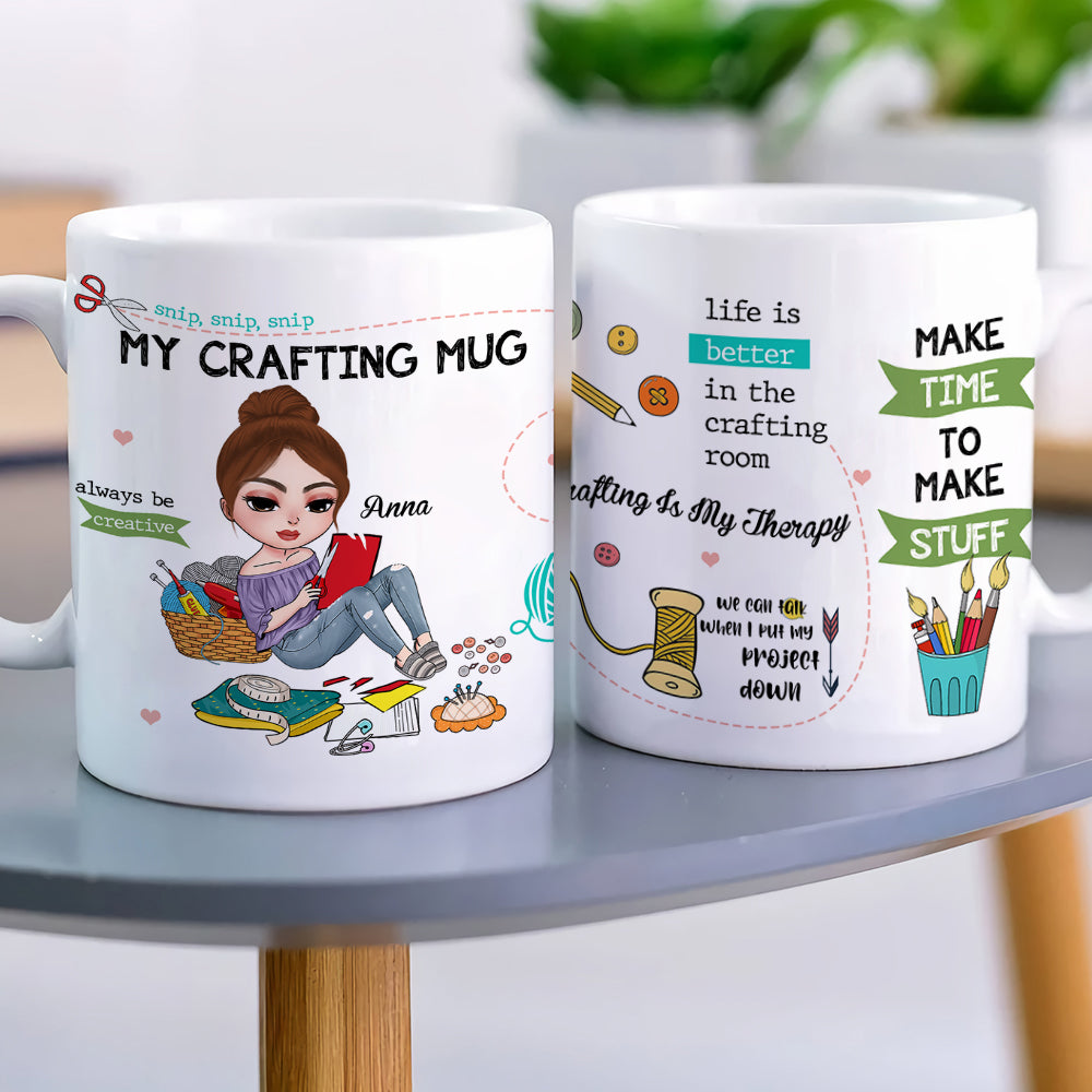Life Is Better In The Crafting Room Personalized Craft Mug
