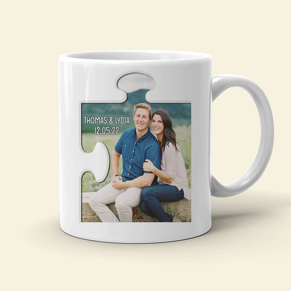 Thank You For Being A Piece Of My Life, Personalized White Mug - Upload Image
