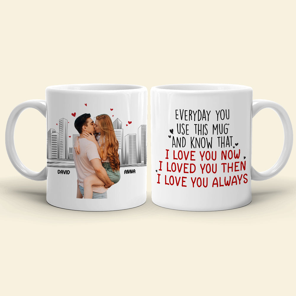 I Love You Forever, Personalized Coffee Mug, Anniversary Couple Gift