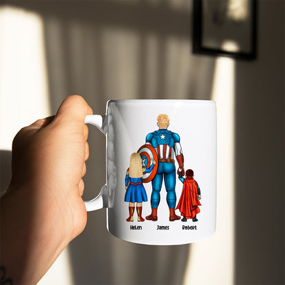 No Matter How Big We Get We Will Always Reach For You, Family Dad White Mug Gift