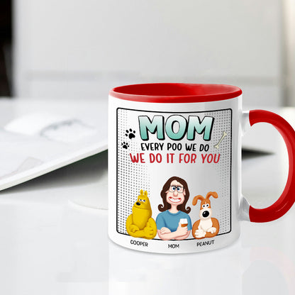 Personalized Ceramic Dog Mom Mug Custom Gift Cup