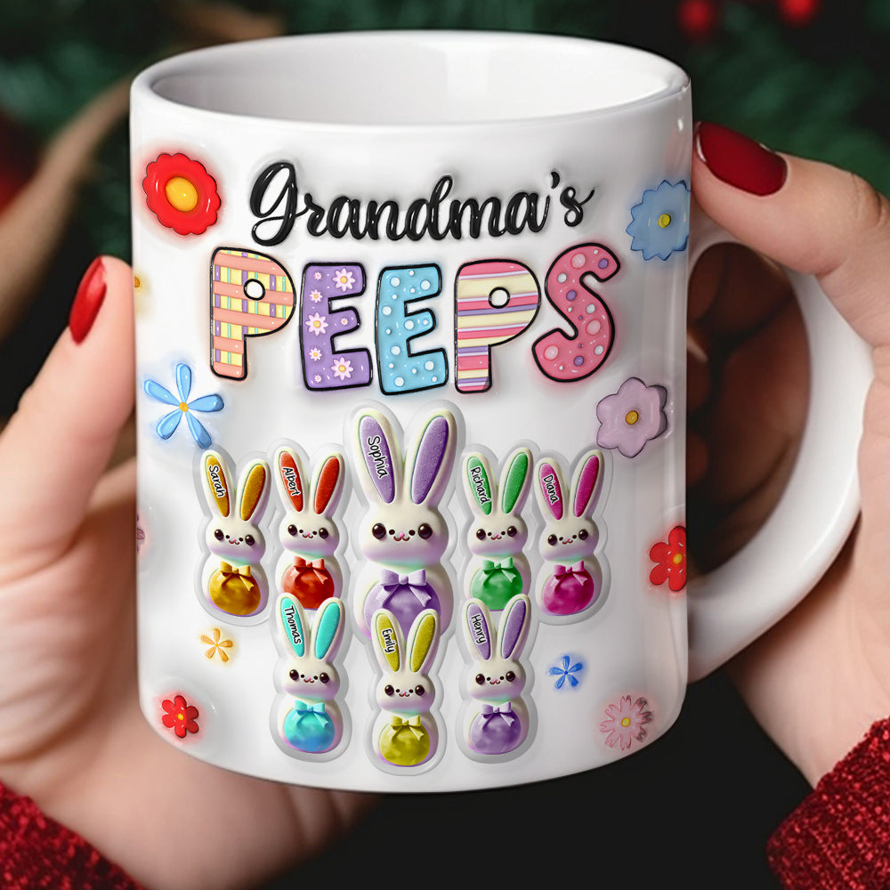 Personalized Gifts For Grandma Coffee Mug 03ohqn240125 Grandma's Peeps Easter Gifts