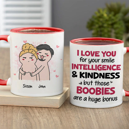 I Love You For Your Smile, Personalized Mug, Wine Tumbler, Accent Mug Couple Gifts
