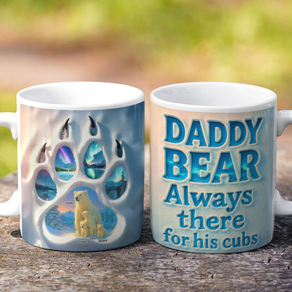 Ice Bear Dad Footprint Coffee Mug - Personalized Gifts For Dad 02qhqn190525