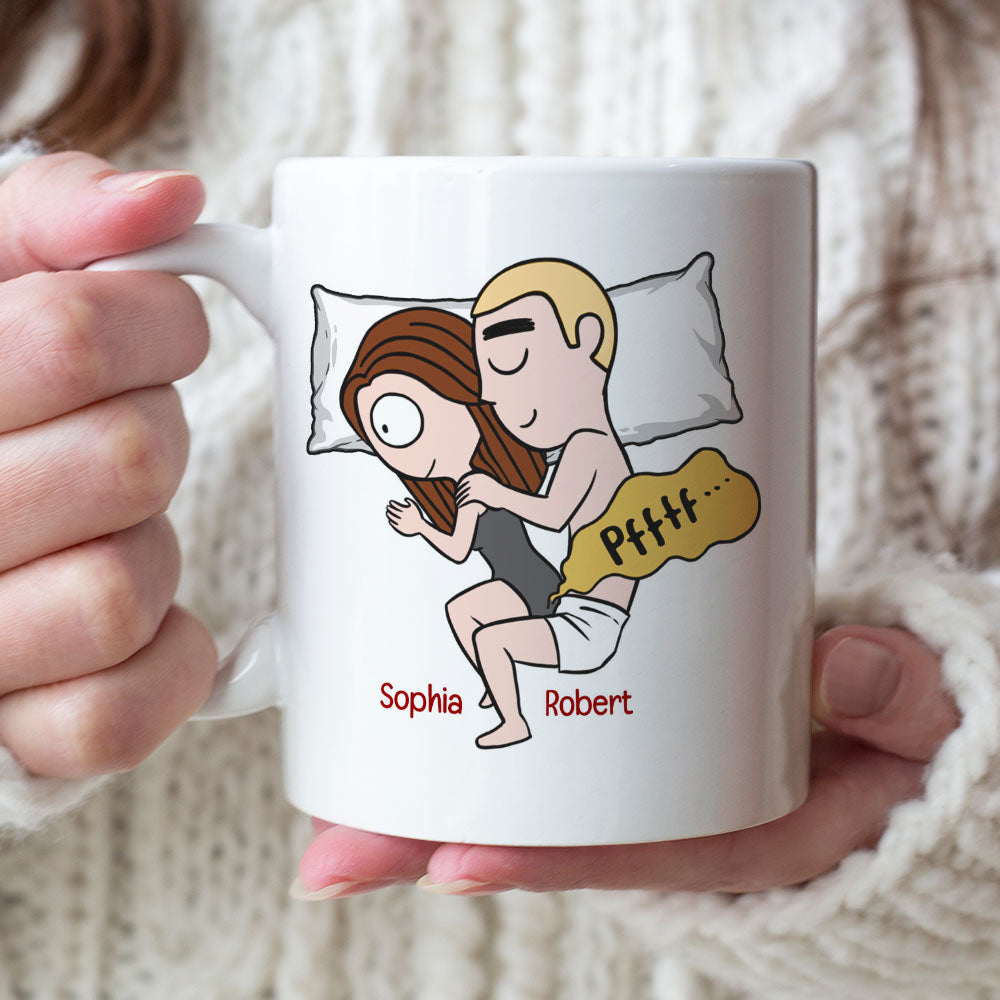Sorry For Farting When You Spoon Me - Personalized Coffee Mug - Gifts For Couple - Funny Couple Mug