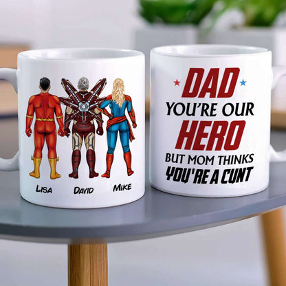 Dad You're Our Hero Personalized Mug 04DNHN240523TM