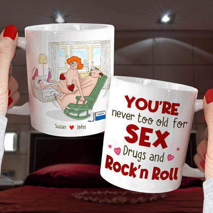 Personalized Naughty Couple Mug, You're Never Too Old For Sx