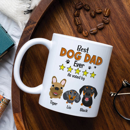 Best Dad Ever As Voted By His Dogs Personalized Coffee Mug DR-WHM-02QHTN080523TM