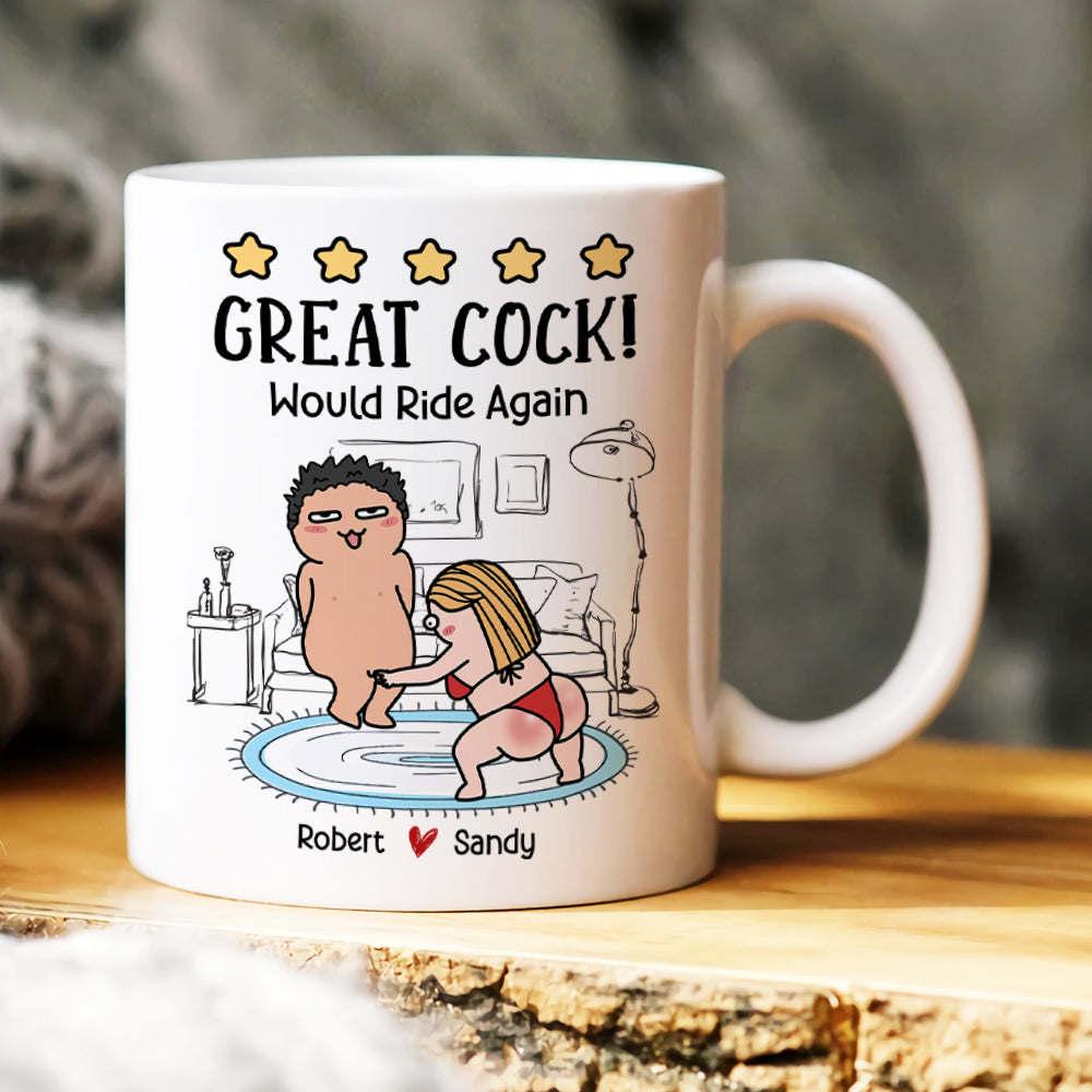 Great Cock! Would Ride Again Personalized Coffee Mug, Gift For Couple