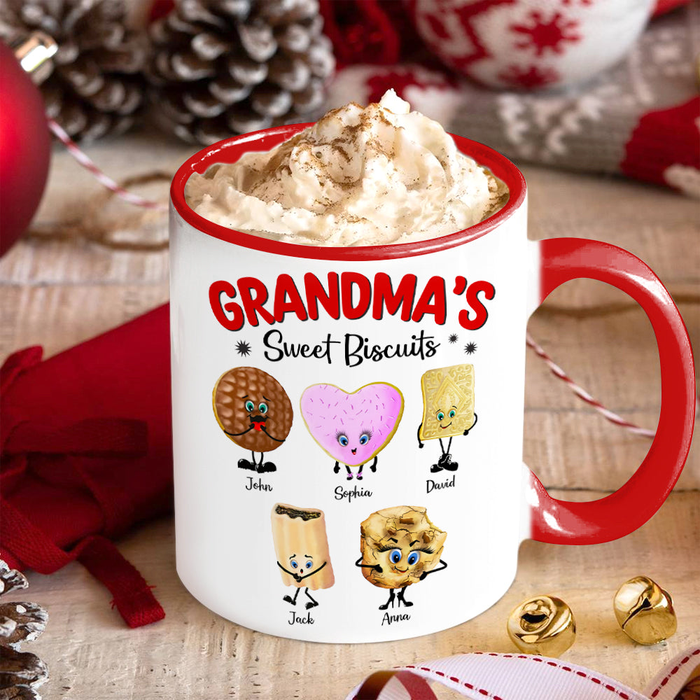 Personalized Christmas Gifts For Grandma Coffee Mug 01hutn051024 Grandma's Sweet Biscuits