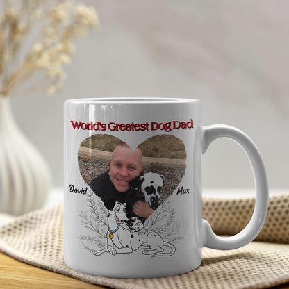 World's Greatest Dog Dad, Personalized Dog Dad Mug, Dog Lover Mug Gift, 02OHPO201223