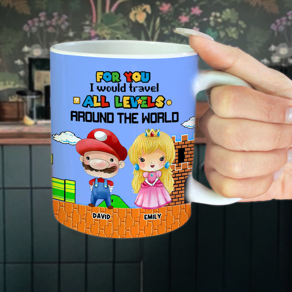 Couple Game Travel All Levels Around The World White Edge-to-edge mug 03nahn201123