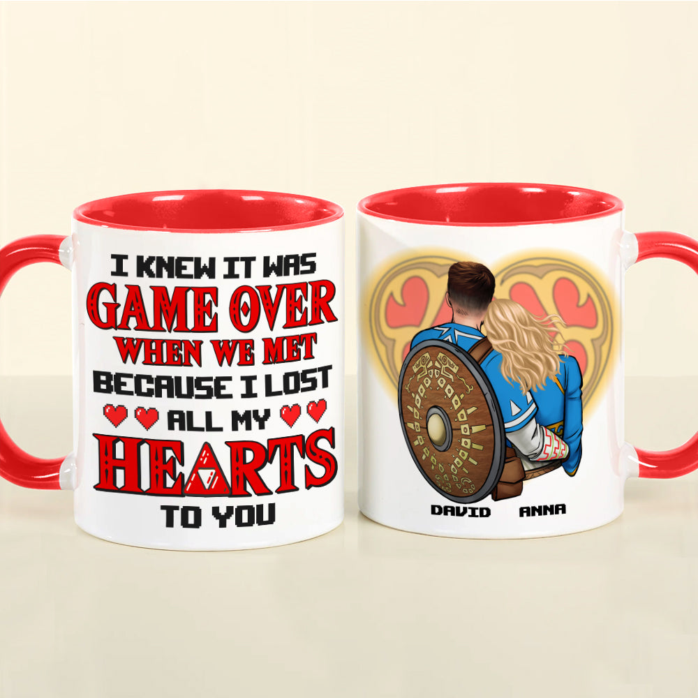 Zelda I Lost All My Hearts To You - Personalized Accent Mug - Gift For Couple, Husband Wife, Anniversary Gift - CL32 NA94